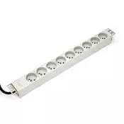 A-19-STRIP-3-IMP - 1U - Aluminum - White - 9 AC outlet(s) - 1.8 m - 250 V