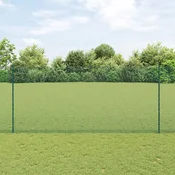 VIDAXL ograja s stebri, 25x1,4 m