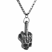 Ogrlica z obeskom BROKEN DAMAGED SKULL PENDANT - LSF4 83