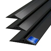 DQ-PP GARAGENTOR DICHTUNG - 2,5 m - 21 mm x 115 mm - črna - Bodenabdichtung aus EPDM - Gummidichtung - Garagendichtung - Gummischwelle - Türschwellendichtung Bodenplatte