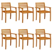 Vrtne stolice 6 kom 59x55x85 cm od masivnog bagremovog drva
