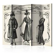 artgeist Paravan Dress 1914 I, 5-Delni, Dvostranski