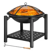 Ognjišče s prostorom za drva FIRE, O55cm, črn Gardebruk