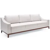 Casa Padrino luxury sofa white/dark brown 225 x 100 x H. 77 cm - Living room sofa with sleeping function - Living room furniture - Luxury furniture - Luxury interior