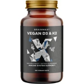 BrainMax Vegan Vitamin D3 & K2 4000 IU/K2 kot MK7 all-trans K2VITAL®DELTA 150 mcg, 100 rastlinskih kapsul