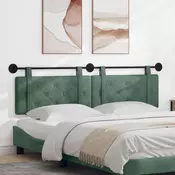 Držeće uzglavlje Zidne Morska zelena 170 x 55 x 5 cm Baršun - zelena boja mora 160 cm bez LED