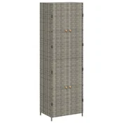 Vidaxl Vrtna omara za shranjevanje 59x40x180 cm poli ratan