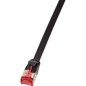 LogiLink RJ45 mrežni priključni kabel LogiLink CAT 6 U/FTP 3.00 m crna pozlaćeni utični kontakti