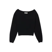 Pull&Bear Pulover črna