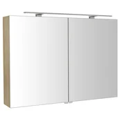 SAPHO Eleganten RIWA kopalniški regal s LED osvetlitvijo, jilm bardini, 101 x 70 x 17 cm