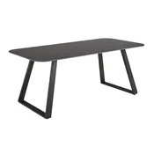 Miza Norsica 993 Črni marmor, Črna, 75x90x180cm, Keramika, Kovina