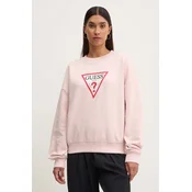 Pulover Guess Jeans ženski, roza barva, W4YQ00 KC811