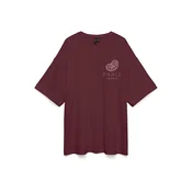 VERO MODA Majica VMHAILEY  bordo / bela