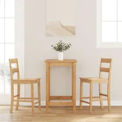 shumee vidaXL Bar Stools 2 kosa naravnega masivnega lesa gume