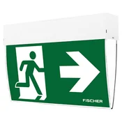 Fischer Akku LED-zasilna luč FiSCHER 1U V5, vidna na 27 m - Hodnik - bel - Plastika