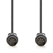 CAGL20000BK20 DIN Audio Kabl, DIN 5-Pin Muski, DIN 5-Pin Muski, Niklovan, 2.00 m, Okrugli, PVC, Crni
