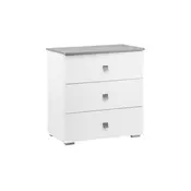 Komoda PABIS 87x83 cm bela/siva