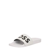 BOSS za moške. 50536835 Copati Aryeh white (41), Bela, Ravna stran, Ni, Priložnostno, Oblačila za plažo