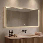 S6 Steklarstvo Šest LED ogledalo S64H, 160x90cm, kopalniško LED ogledalo, 3barve, dimmer