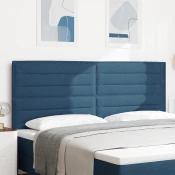 vidaXL vidaXL LED vzglavnik z kontrastnim modrim dizajnom 100 cm tkanina, (22083832)