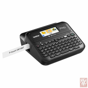 Brother PT-D610BT, Desktop Bluetooth and PC Connectable Label Printer with Colour display, Print up to 24mm TZe tape, 30mm per second, Print up to 7 lines, 180dpi, auto cutter, QWERTY keyboard, USB/BT, AC Adapter/USB Cable/Carry Case/TZE-S251 tape
