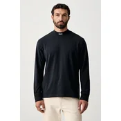BOSS Green majica z dolgimi rokavi moška bombažna z elastanom Tee Collar Long