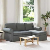 vidaXL Kavč Temno siva 215 x 138 x 80 cm Kovina