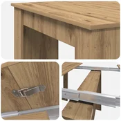 Vidaxl Jedilna miza 240 x 85 x 75 cm Inženirski les Artisan hrast