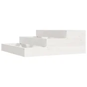 Vidaxl Visoka greda bela 78x78x27 cm trdna borovina