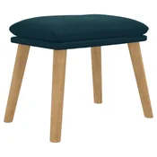 Vidaxl Stolček za noge moder 45x29,5x35 cm žamet