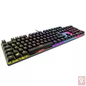 MS ELITE C521, Mechanical keyboard, Metal top surface, BROWN YH (Xinda) switch, rainbow LED, 12 modes LED switch light