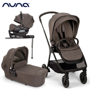 nuna® otroški voziček 4v1 triv™ next + lytl™ + arra™ flex chestnut + isofix baza next