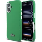 Lacoste PVC Iconic Petit Pique Metal Logo MagSafe zadnji pokrov za iPhone 16 Estragon Green