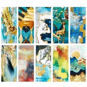 10x KOMPLET FOLIJE ZA PRENOS NOHTOV 10cmx4cm Jelen, Marmor, Perje