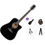 Pasadena PDC-10 Premium SET Black Akustična kitara
