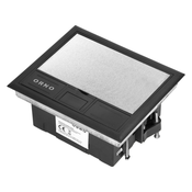 Talna škatla za modularne vtičnice 4 x 45x45 mm ali 8 x 22,5x45 mm, pokrov: nerjaveče jeklo, črn
