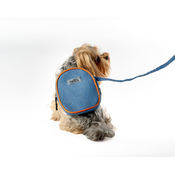 Paws & Whiskers Ranac i povodac za pse, Plavi