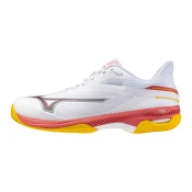 Moška obutev za tenis Mizuno Wave Exceed Court AC M White/Calypso Coral/Citrus EUR 44,5