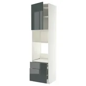 METOD / MAXIMERA Visoki element za ugradne uredaje, bela/Kallarp tamna sivozelena visokog sjaja, 60x60x240 cm
