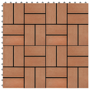 vidaXL Plocice za trijem 11 kom WPC 30 x 30 cm 1 m2 boja tikovine