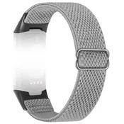 INF Najlonski pašček za uro Fitbit Charge 5/6 LightGrey, (21605524)