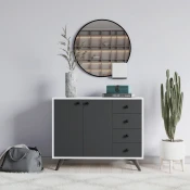 Hanah Home Komoda Waga 100x82x35cm Belo-Antracit