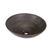 Sapho - Umivalnik na pult BLOK, premer 40 cm, rjav/kamen