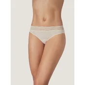 zd ZERO DEFECTS Spodnje hlače Diana lace mid waist Soy fiber naravno bela