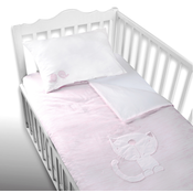 Set za krevetić Classic toTs-smarTrike ružičaste boje s mačićem navlaka za poplun i jastuk 100 % pamučni saten od 0 mjeseci