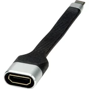 ROLINE Roline USB-C® / HDMI adapterski kabel USB-C® vtič\, HDMI-A vtičnica 0.13 m črna 12.03.3212 USB-C®-Display kabel, (20417597)
