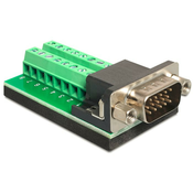 Delock Adapter VGA moški > terminalski blok 16 nožic