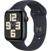 Apple Watch SE GPS + Cellular, 44 mm Midnight Aluminium Case with Midnight Sport Band - S/M
