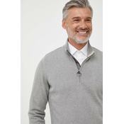 Barbour Pulover Half Zip MKN1074GY52 Siva Regular Fit