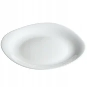 KADAX Beli krožnik za večerjo 28 cm, kvadraten iz kaljenega stekla